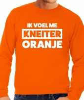 Kneiter oranje koningsdag sweater heren