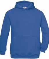 Kobaltblauwe katoenmix sweater capuchon j 10095120