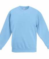Lichtblauwe katoenmix sweater meisjes