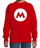 Mario loodgieter sweater rood kids