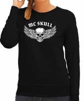 Mc scull fashion sweater rock punker zwart dames
