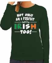 Not only perfect irish st patricks day sweater groen dames