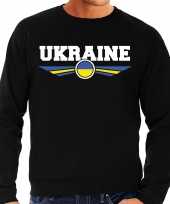Oekraine ukraine landen sweater trui zwart heren