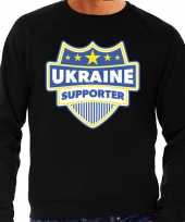 Oekraine ukraine schild supporter sweater zwart heren