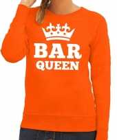 Oranje bar queen sweater dames