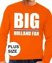 Oranje big holland fan grote maten sweater trui heren