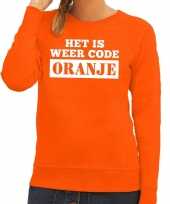 Oranje code oranje sweater dames