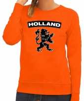 Oranje holland zwarte leeuw sweater dames