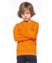 Oranje katoenmix sweater kinderen