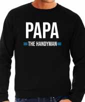 Papa the handyman sweater trui zwart heren vaderdag cadeau truien papa