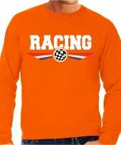 Racing coureur supporter sweater trui nederlandse vlag oranje heren