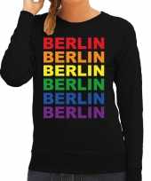 Regenboog berlin gay pride zwarte sweater dames