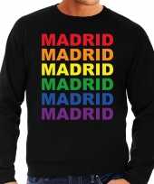 Regenboog madrid gay pride zwarte sweater heren