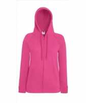Roze vest capuchon dames