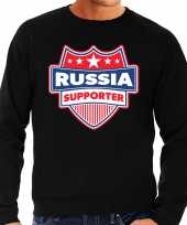 Rusland russia schild supporter sweater zwart heren 10221184