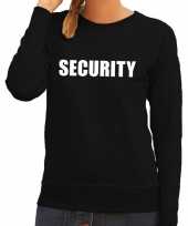 Security tekst sweater trui zwart dames