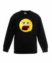Smiley sweater moe zwart kinderen
