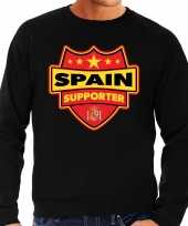 Spanje spain schild supporter sweater zwart heren