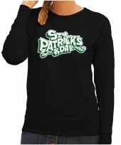 St patricksday sweater zwart dames