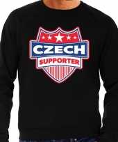 Tsjechie czech schild supporter sweater zwart heren