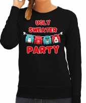 Ugly sweater party kerstsweater outfit zwart dames