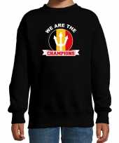 We are the champions zwart sweater trui belgie supporter ek wk kinderen