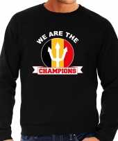 We are the champions zwarte sweater trui belgie supporter ek wk heren