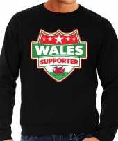 Welsh wales schild supporter sweater zwart heren