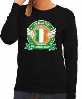 Zwart ireland drinking team sweater dames