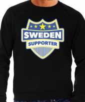 Zweden sweden schild supporter sweater zwart heren