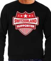 Zwitserland switzerland schild supporter sweater zwart he
